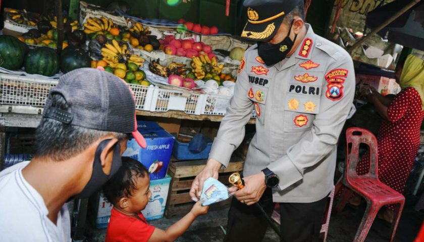 Polrestabes Surabaya Galakkan Penerapan Prokes Waspada Trend Peningkatan Kasus Covid-19