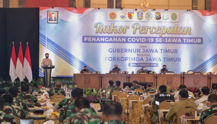 Rakor Percepatan Penanganan Covid-19 Jawa Timur Siapkan Strategi Gelombang Ketiga