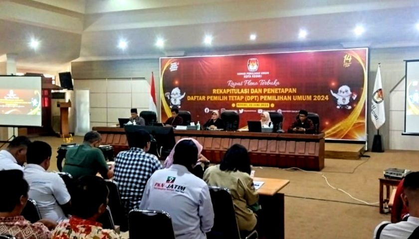 KPU Kota Kediri Tetapkan Jumlah DPT Pemilu 2024 Sebanyak 233.962 Pemilih