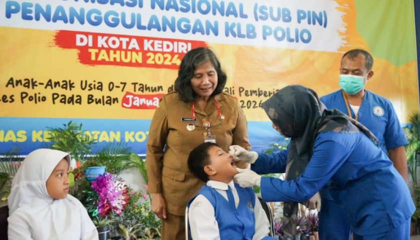 Mulai Hari Ini, Pencanangan Sub Pekan Imunisasi Nasional Polio di Kota Kediri