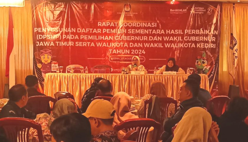Pilkada 2024 : KPU Kota Kediri Gelar Rapat Koordinasi Daftar Pemilih Sementara Hasil Perbaikan