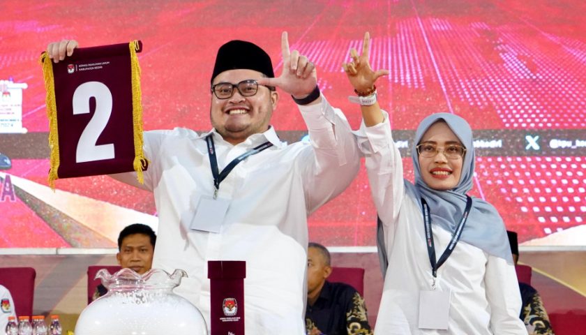 Pilkada 2024 : Survei Elektabilitas Mas Dhito – Mbak Dewi Capai 77 Persen Suara