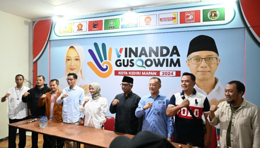 Unggul 57 Persen, Vinanda – Gus Qowim Ajak Warga Bangun Kota Kediri