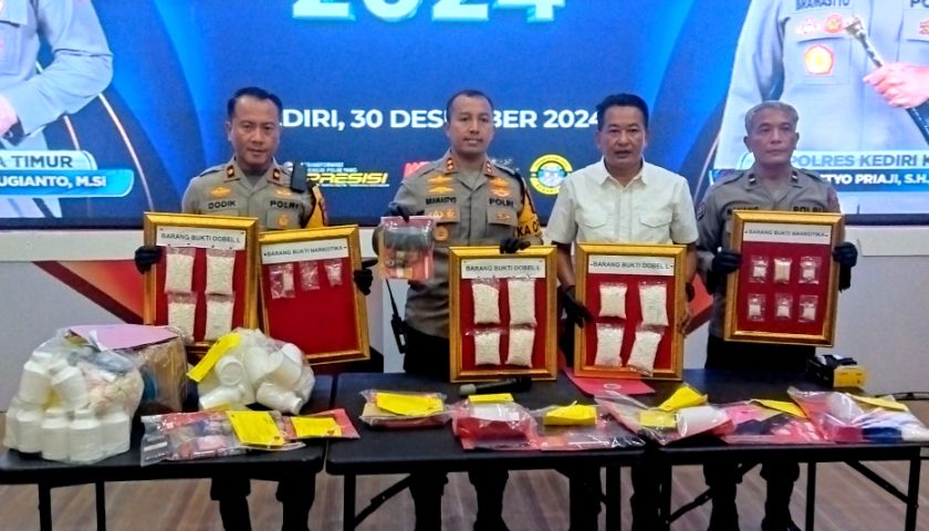 Sepanjang 2024, Satresnarkoba Polres Kediri Kota Ungkap 90 Kasus 142 Tersangka