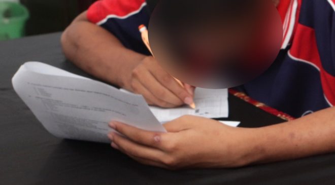 Dibalik Tembok Lapas Kediri, Anak Binaan Tetap Semangat Ikuti Ujian Tengah Semester